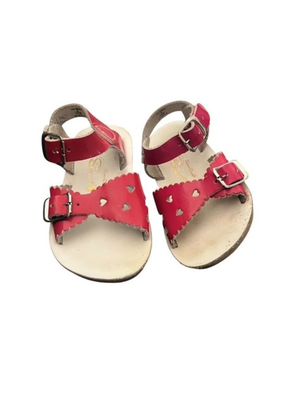 Sun-San Saltwater Sweetheart Pink Heart Sandals Toddler Size 5